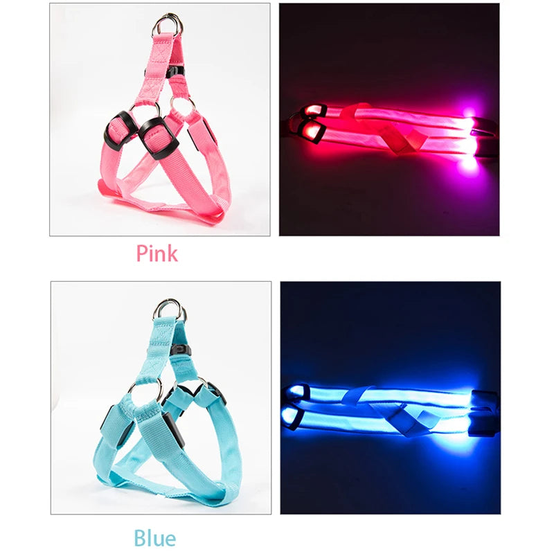 Flashing Light LED Dog Safety Harness