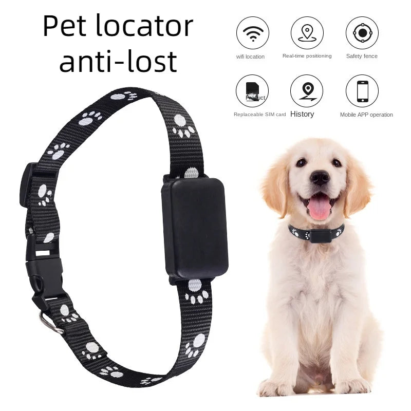 Waterproof Pet GPS Tracker Collar, Remote Control GPS Locator for Cats and Dogs