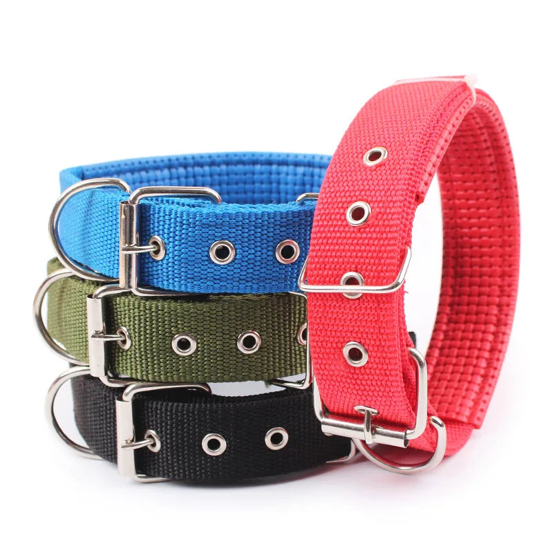 Solid Nylon Dog Collars For Small Medium Large Dogs