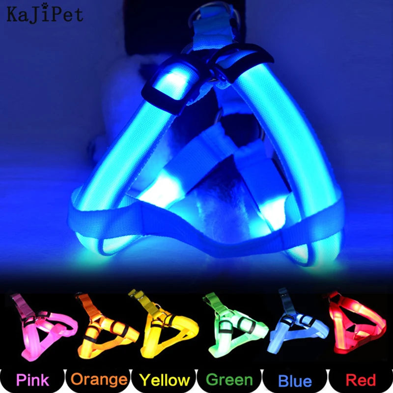 Flashing Light LED Dog Safety Harness