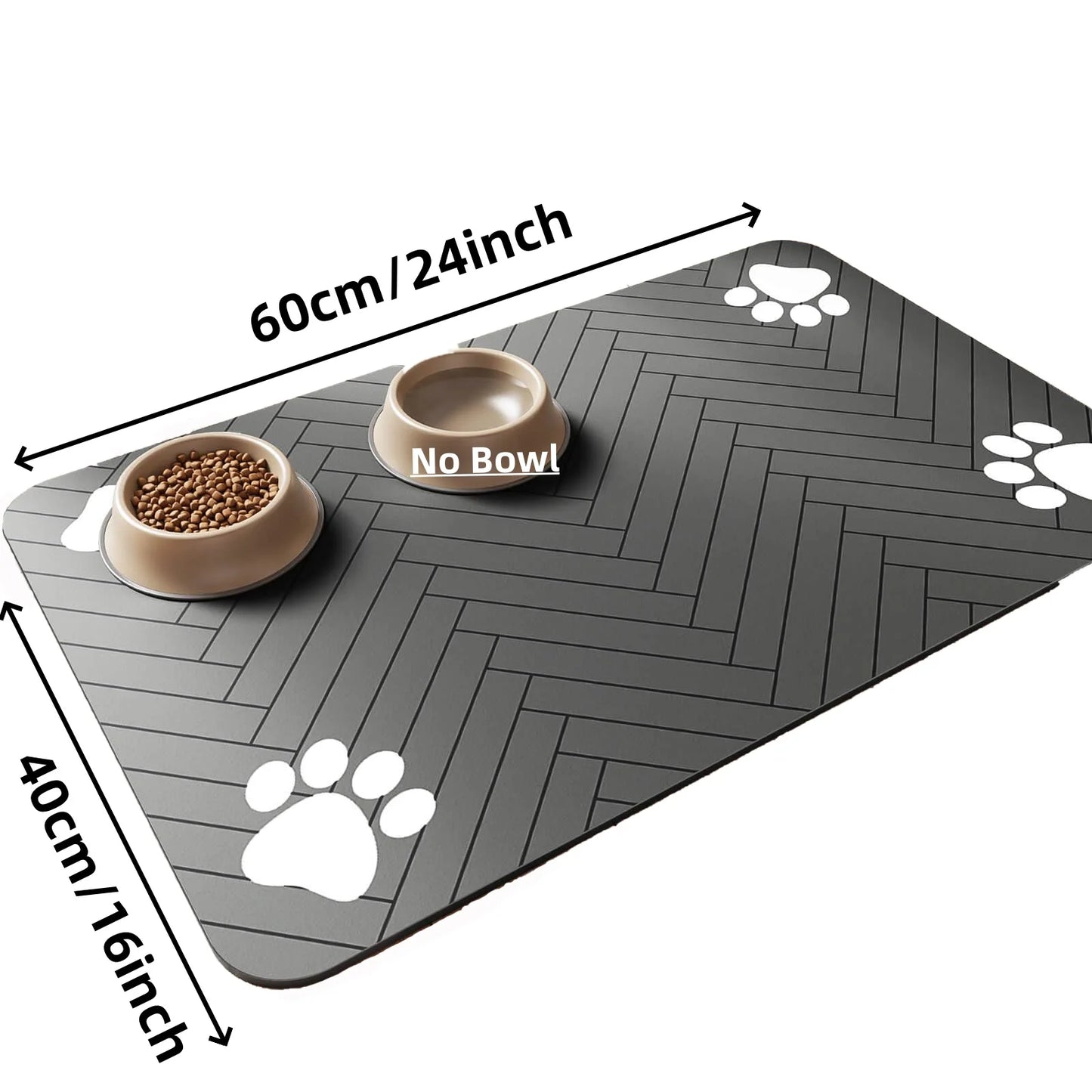 Cat & Dog pet Feeding Mat-Absorbent Pet Placemat for Food and Water Bowl, with Waterproof Rubber Backing