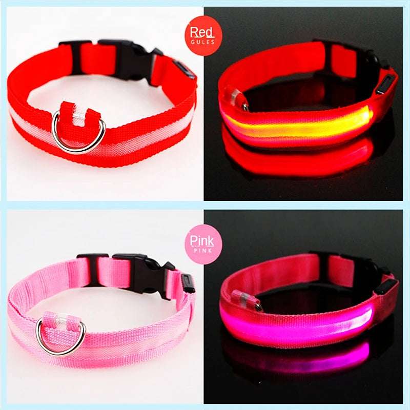 Dog & Cat Luminous Charge Collar Led Usb Collars Detachable