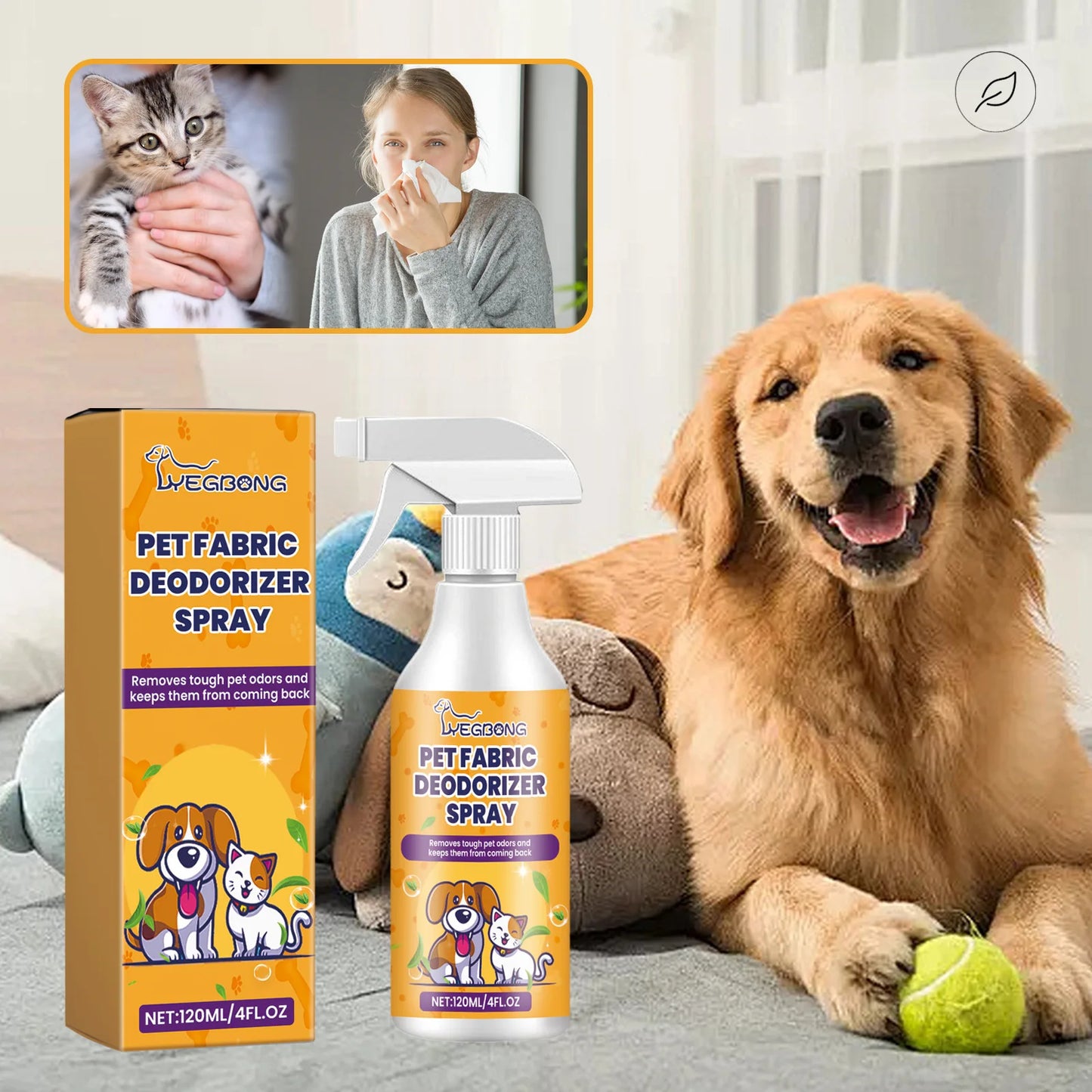 Pet odor Spray, Removes Urine Smell