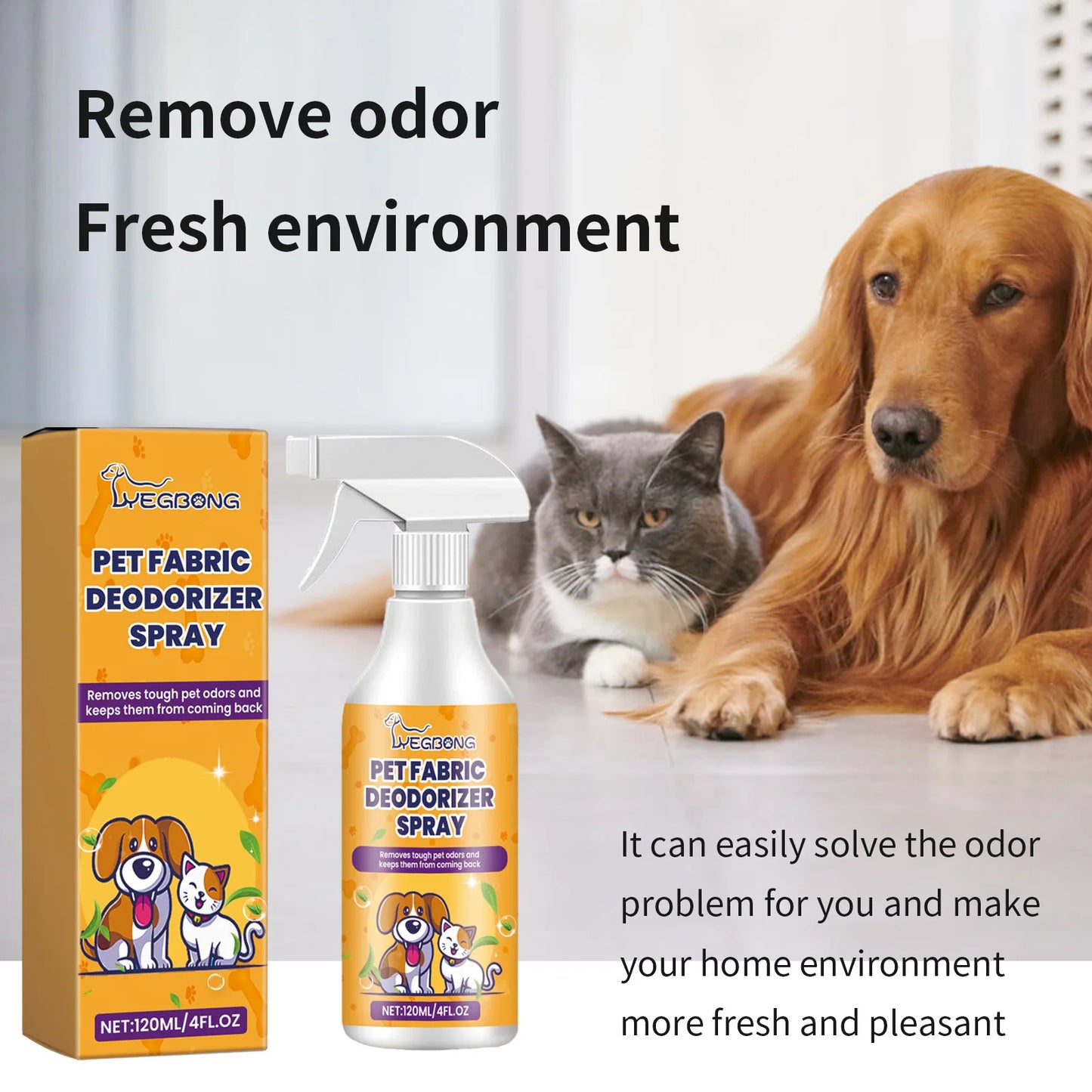 Pet odor Spray, Removes Urine Smell