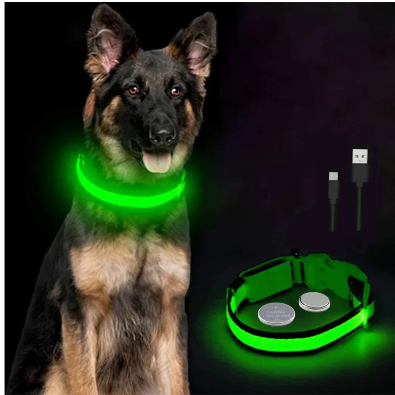 Dog & Cat Luminous Charge Collar Led Usb Collars Detachable