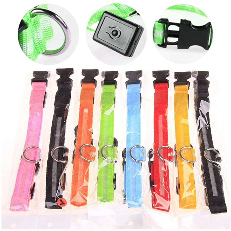 Dog & Cat Luminous Charge Collar Led Usb Collars Detachable