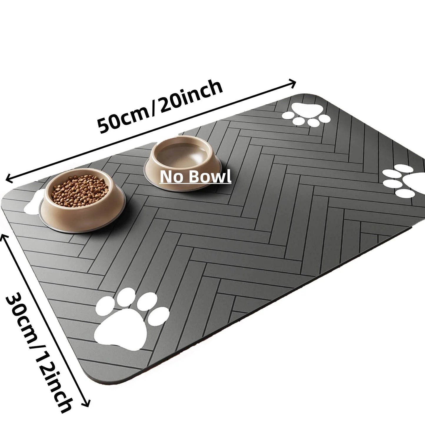 Cat & Dog pet Feeding Mat-Absorbent Pet Placemat for Food and Water Bowl, with Waterproof Rubber Backing