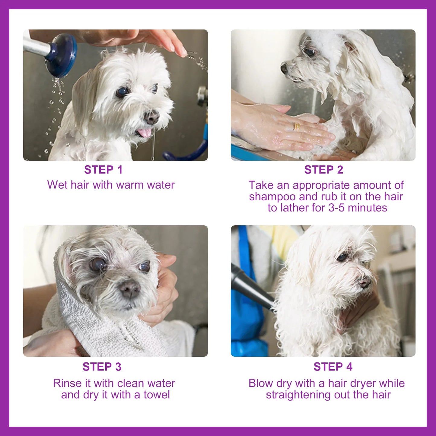 Pet shampoo for cats & dogs, care for hair, relieve dryness and itching, eliminate body odor