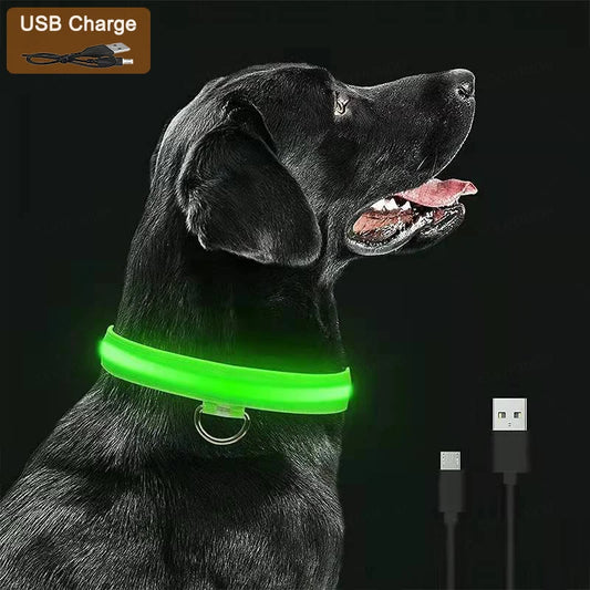 Dog & Cat Luminous Charge Collar Led Usb Collars Detachable